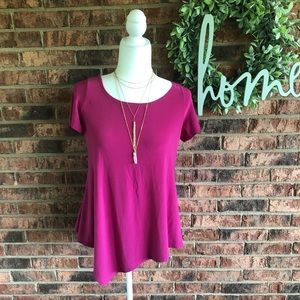 Fuchsia Asymmetrical Work Separates Top